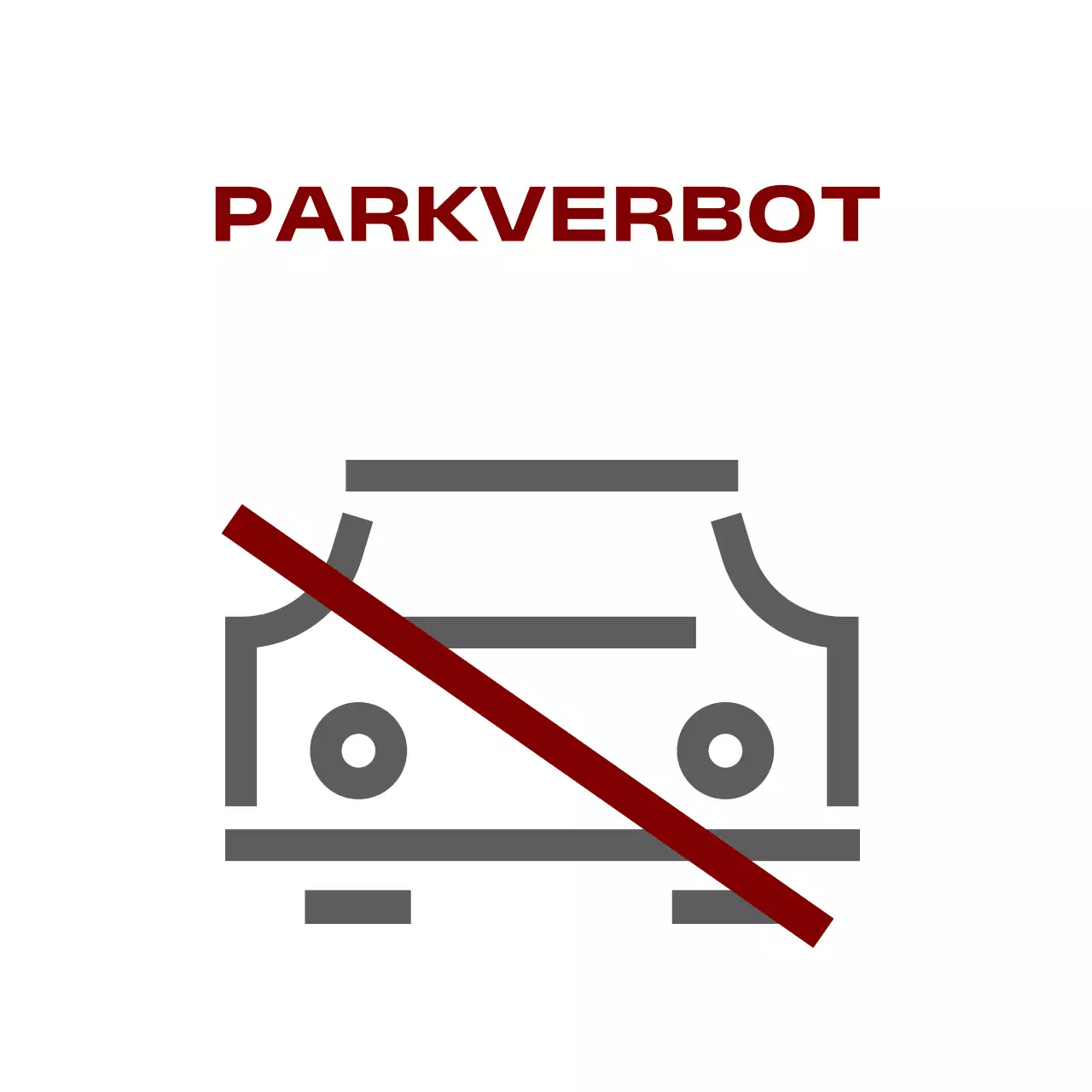 Rote moderne Parkverbotsschilder