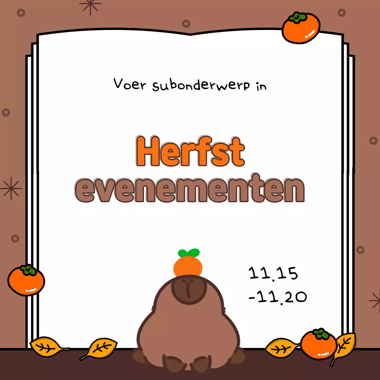 Herfsttooi in bruin en oranje