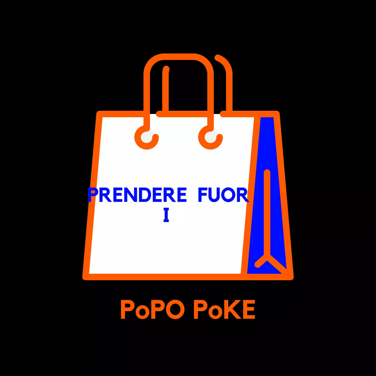 Segnaletica arancione per consegne da asporto semplici