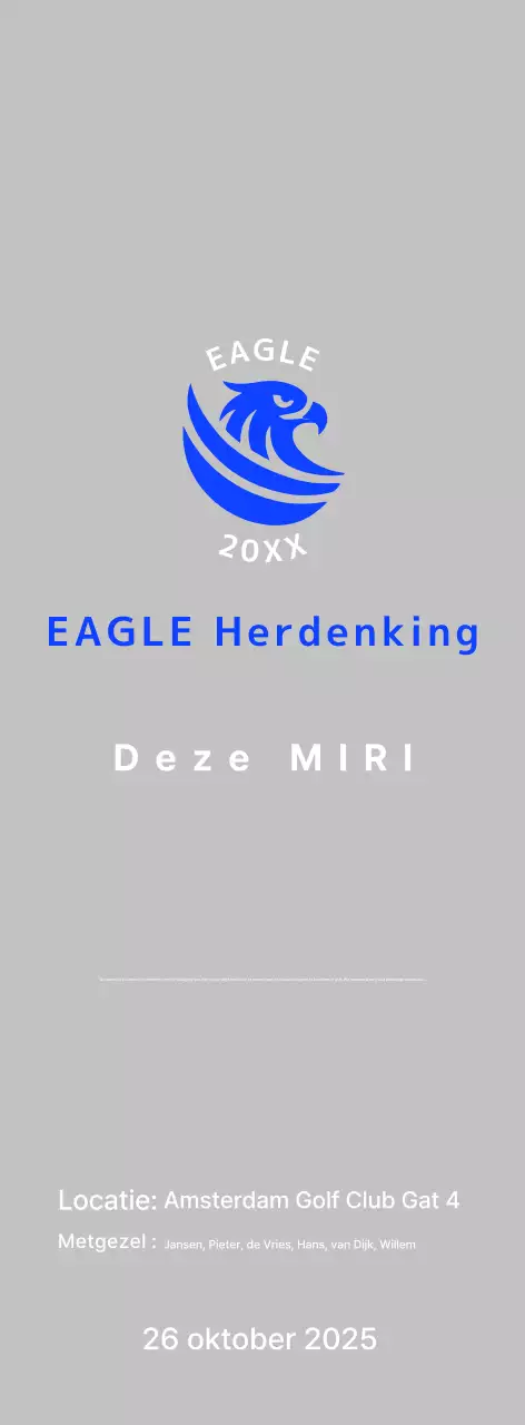 Blue Basic Golf Herinnering