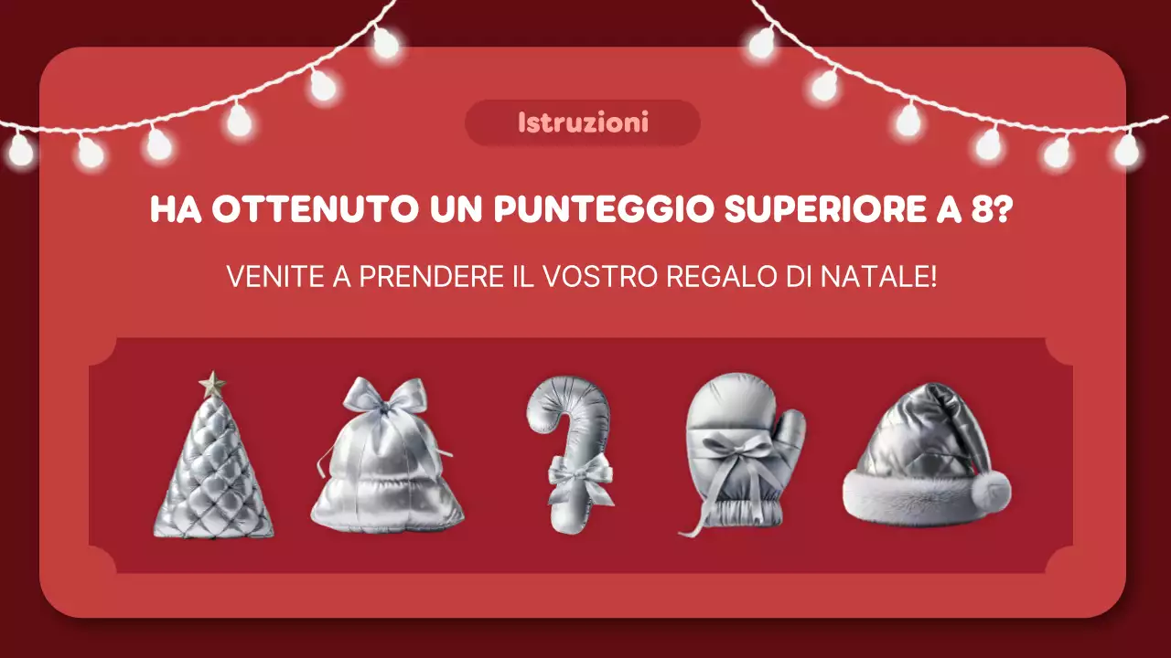 layout del quiz natalizio rosso di tendenza