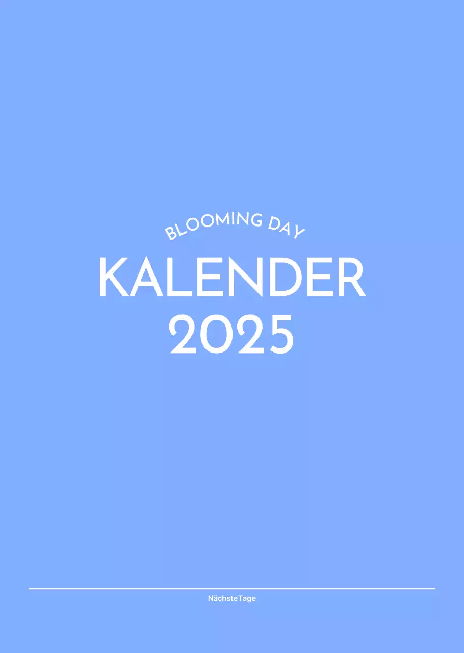 Foto-Zielverfolgungskalender mit einem Hauch von Blau