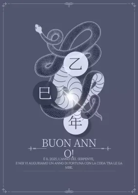 Auguri tradizionali grigi per il nuovo anno