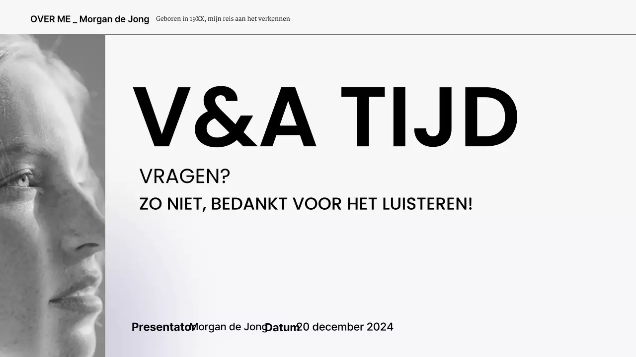 grijs wit modern presentatie portfolio