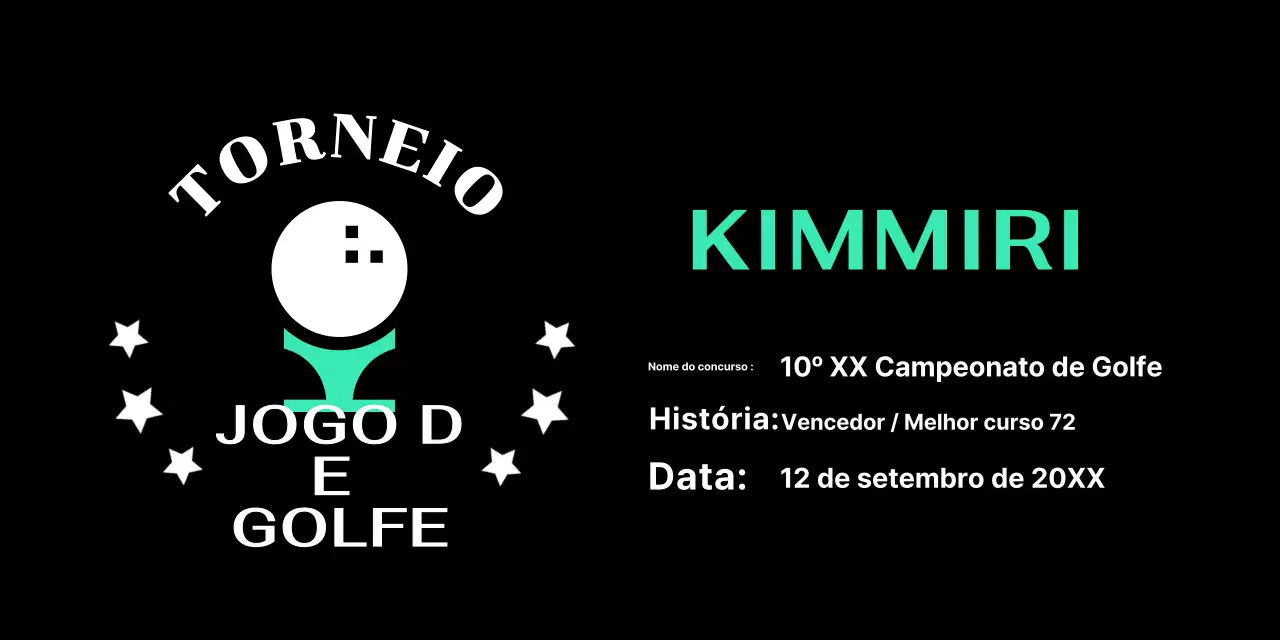Placa de golfe verde simples