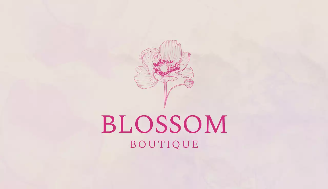 Pink Simple Boutique Business Card