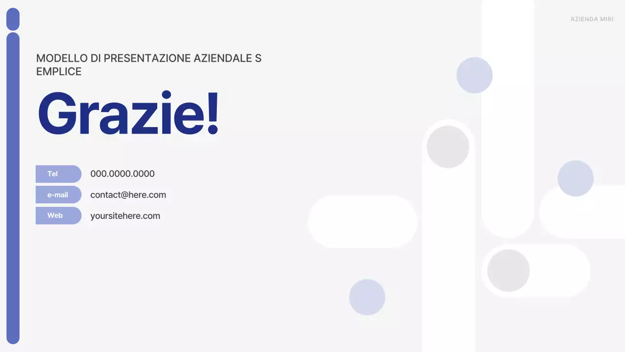 Un semplice business plan in blu e grigio