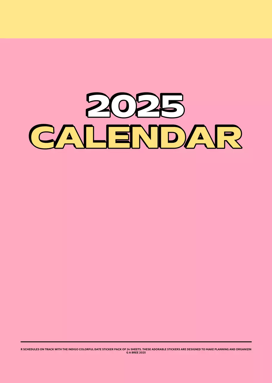 様々なレトロなイラストが描かれたカラフルなカレンダーカレンダー