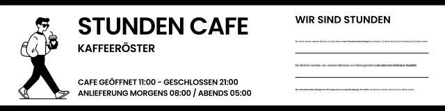 Leitfaden für das Simple Cafe mit der Figur des Kaffeemanns
