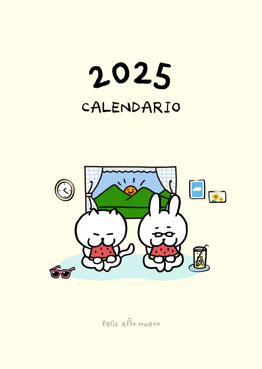 Calendario diario en marfil