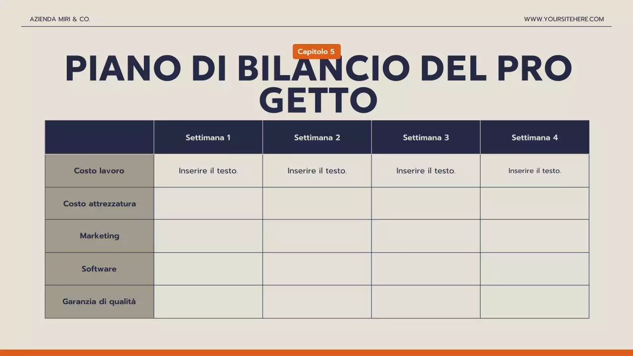 presentazione aziendale moderna della marina