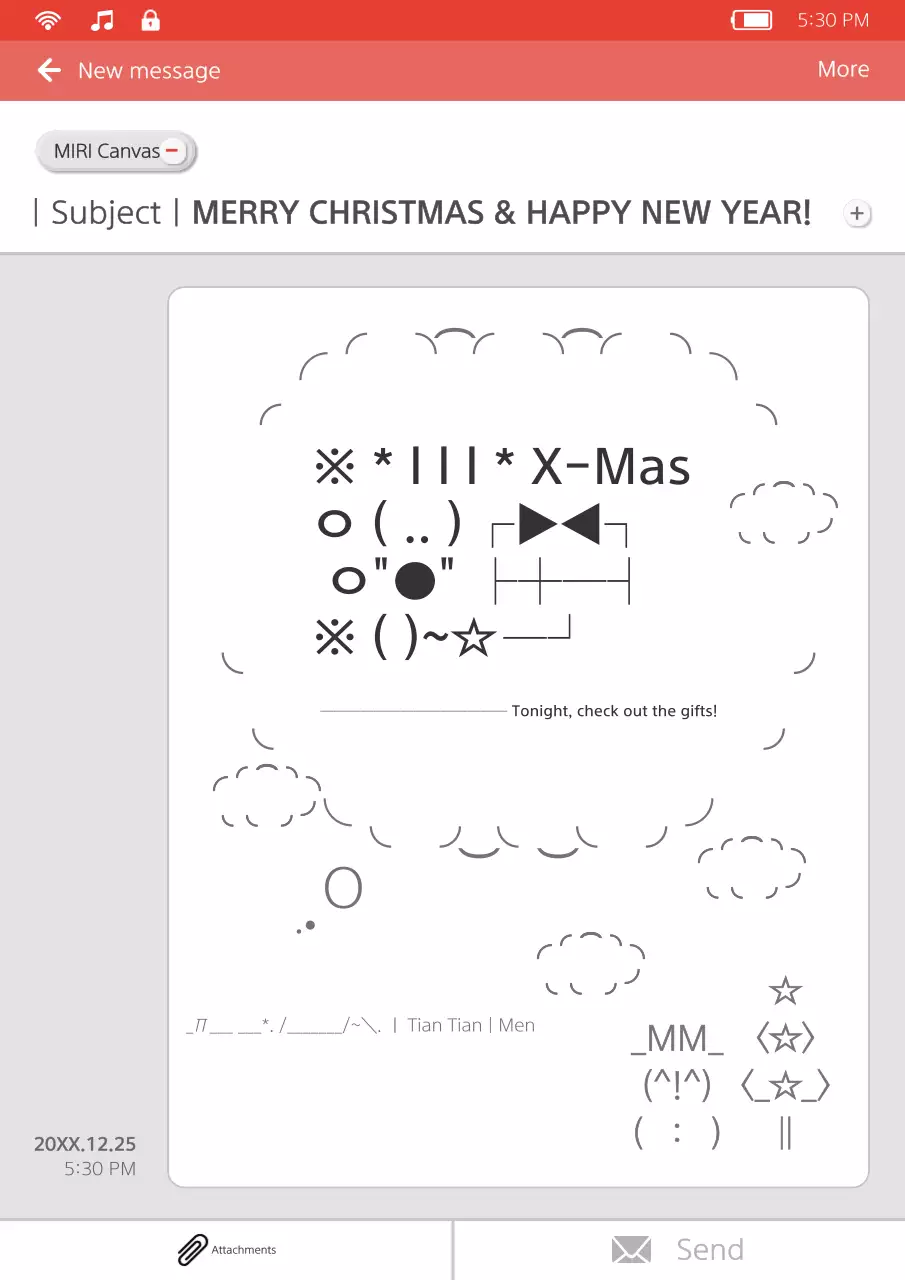 Poster thông báo Giáng sinh tối giản màu đỏ