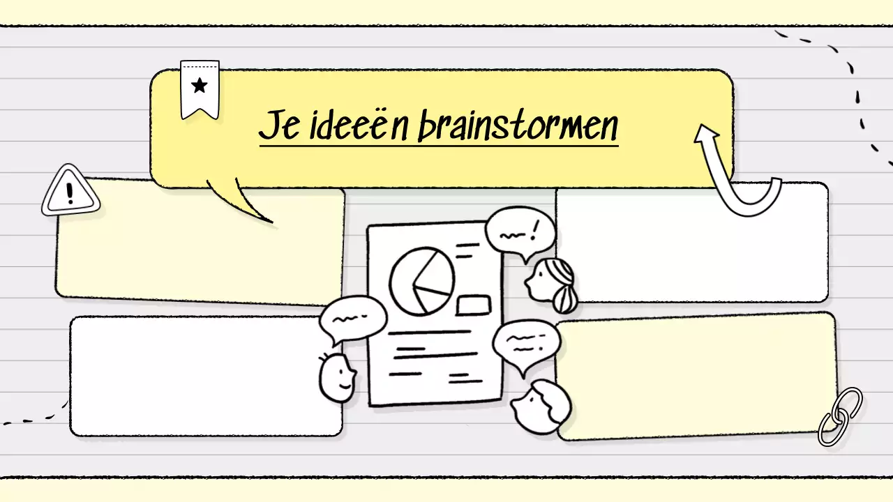 gele moderne brainstormgids