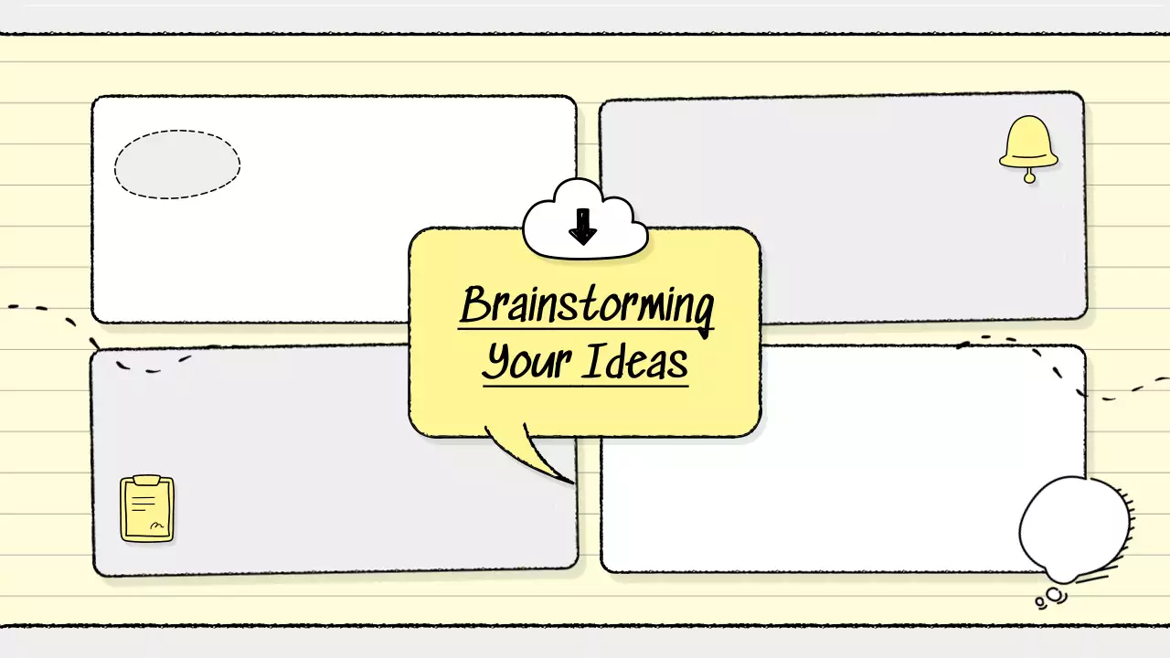 Yellow Simple Brainstorming Guide Presentation