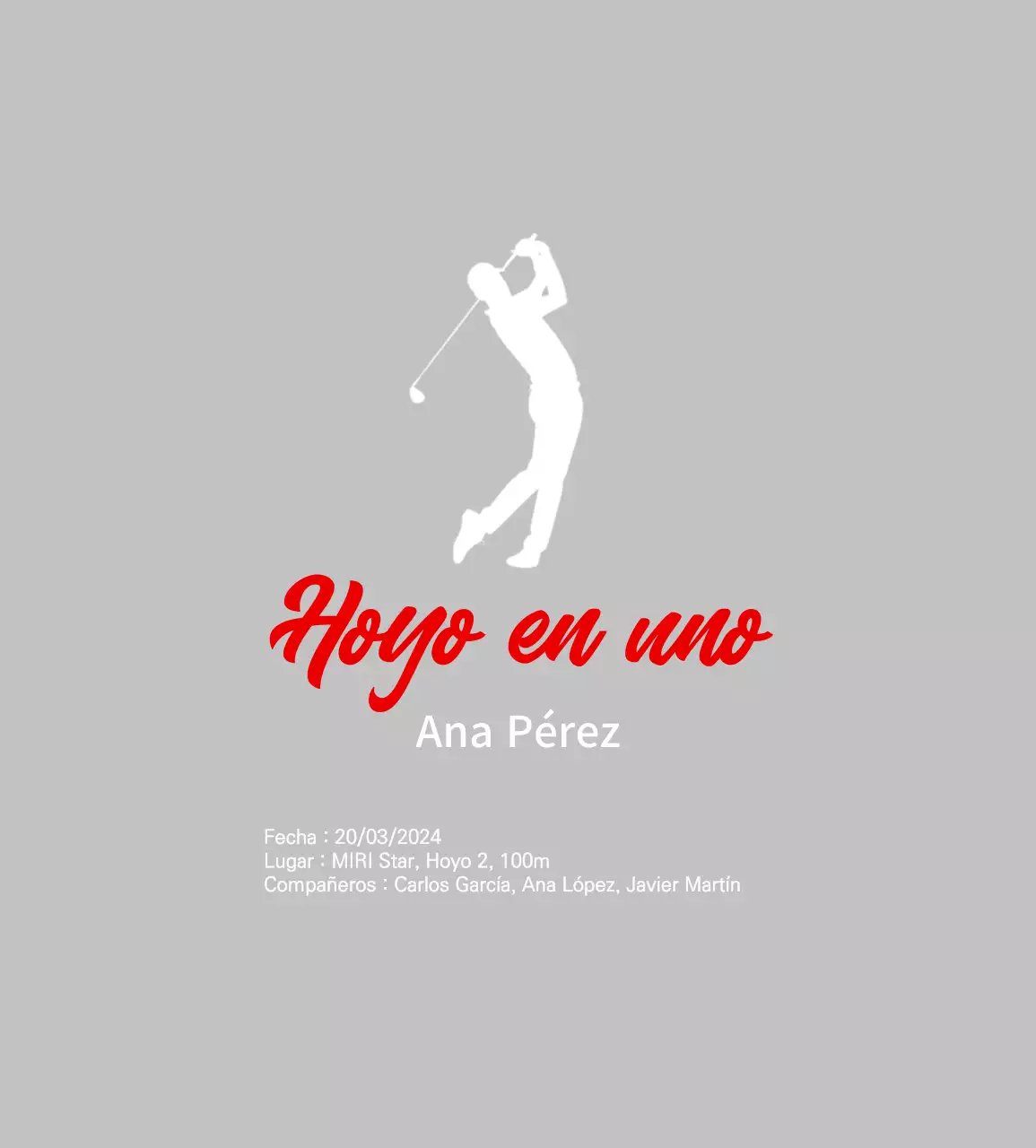 Celebrando el Golf Sencillo