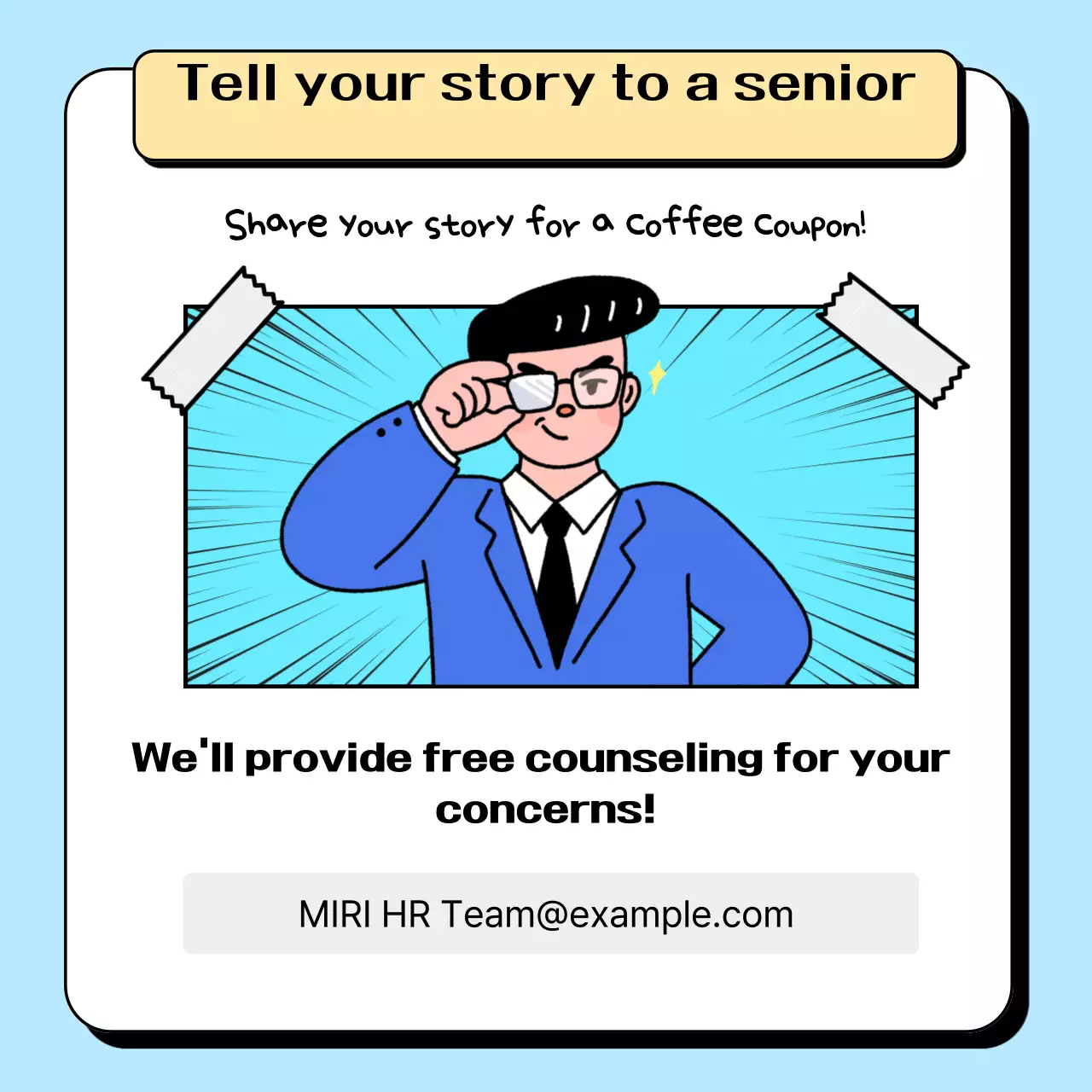 Light blue gag cartoon tweet