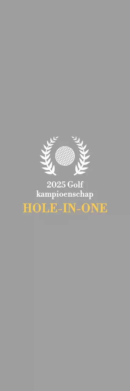 Een klassieke golftoernooitrofee met een lauwerkrans om een golfbal.