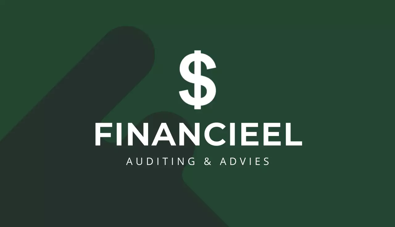 groen modern financieel visitekaartje