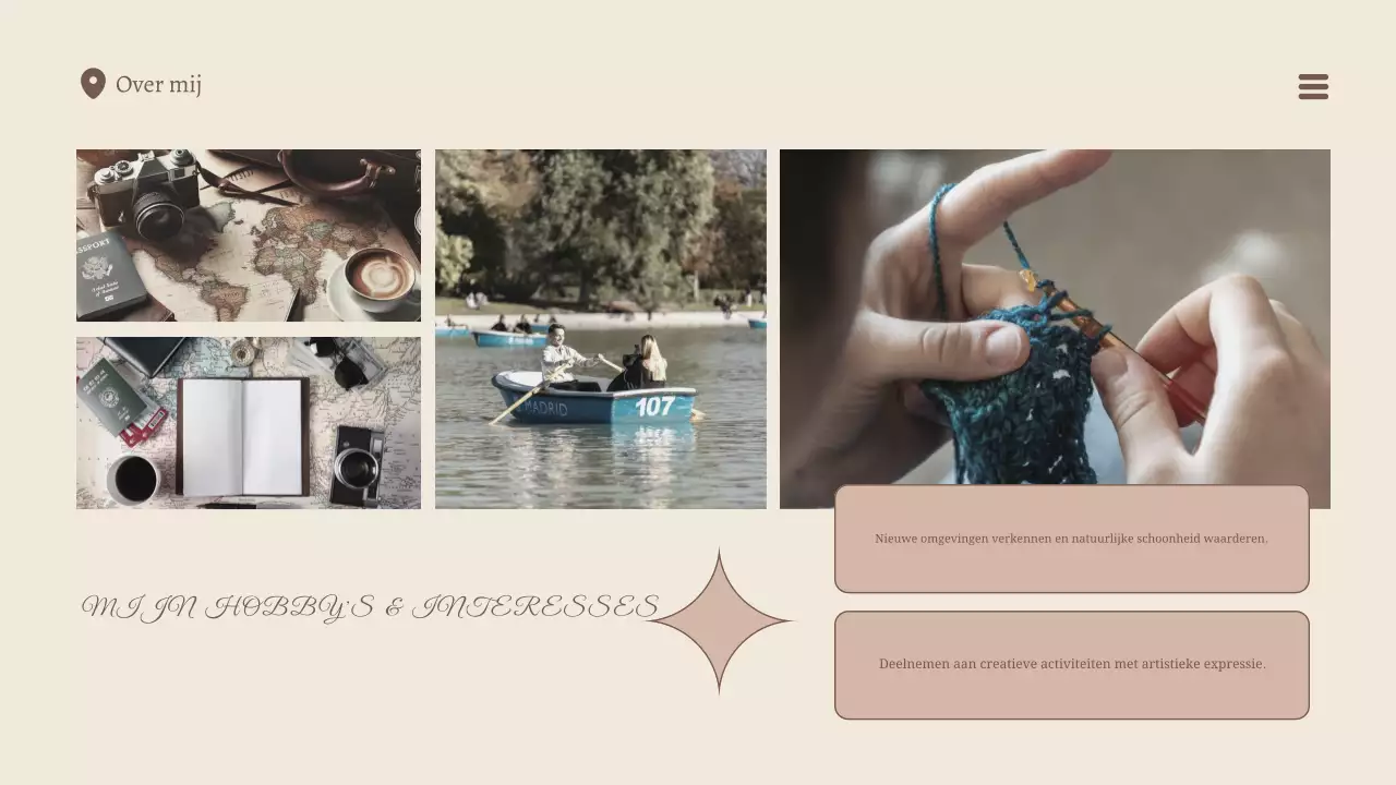 beige modern profiel layout