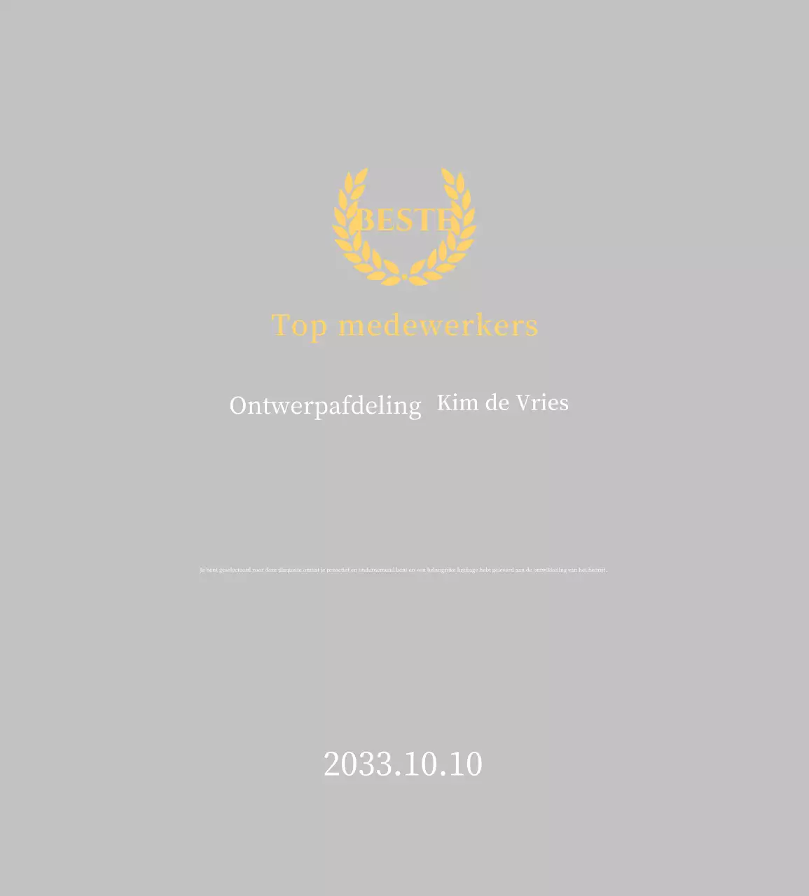 Gele eenvoudige lijst plaquette