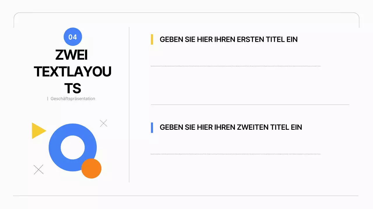 Ein einfacher Geschäftsplan in Weiß