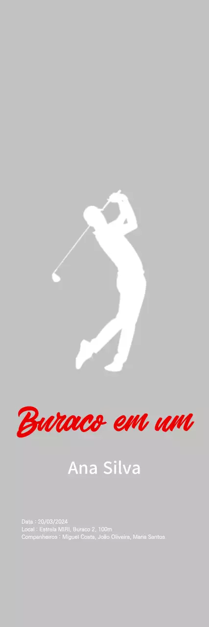 Celebrar o golfe simples