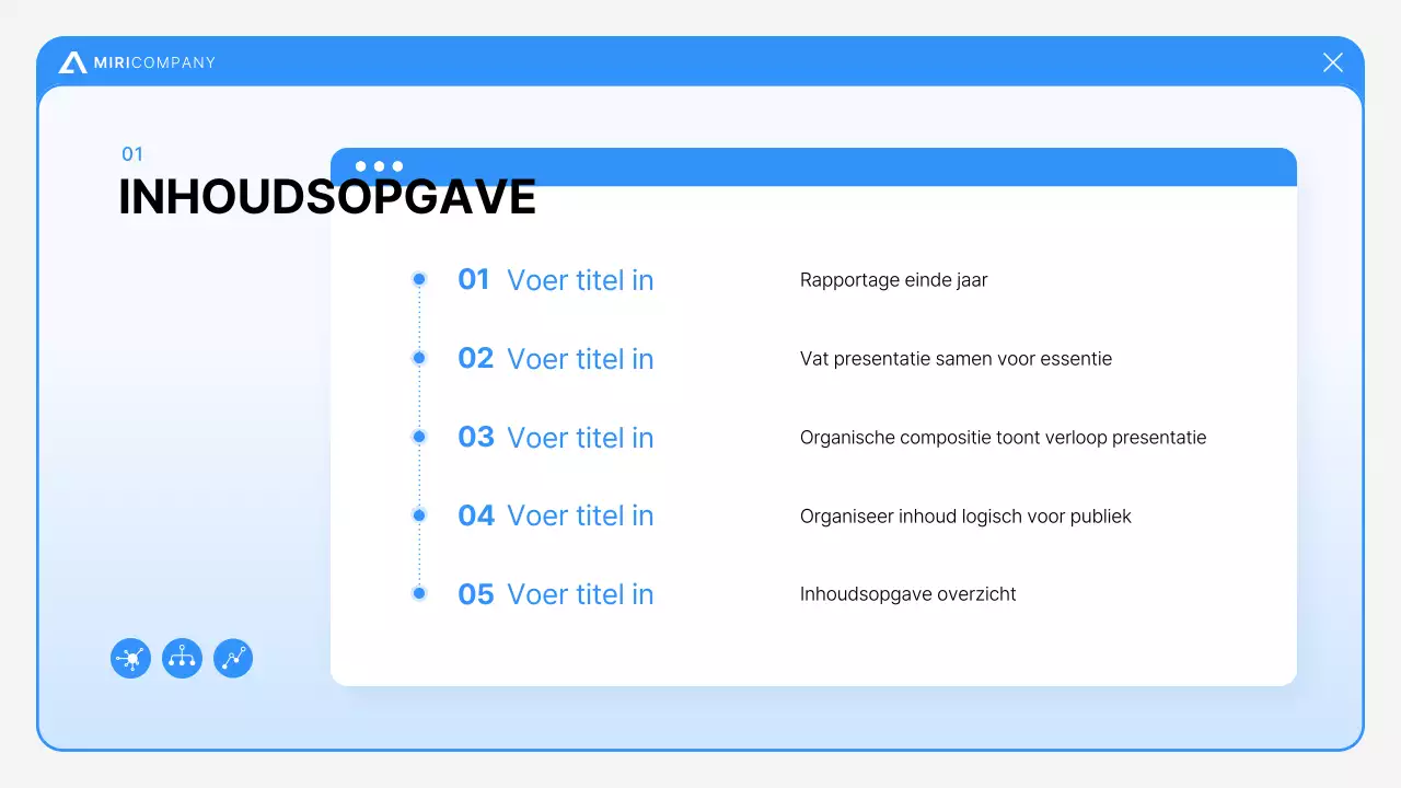 Blauwe moderne rapporten analyseren