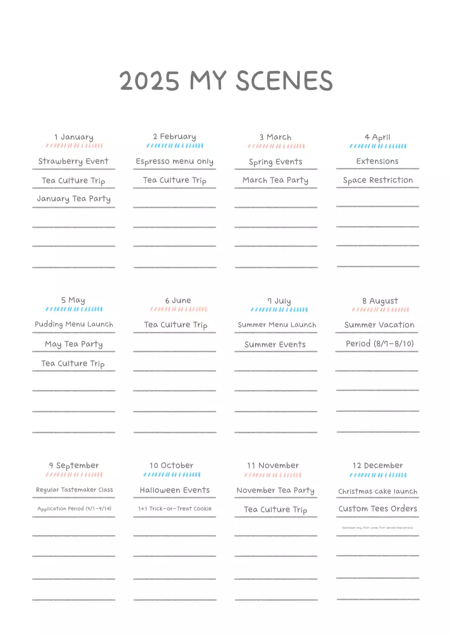 Kalender lucu dengan ilustrasi yang menggemaskan