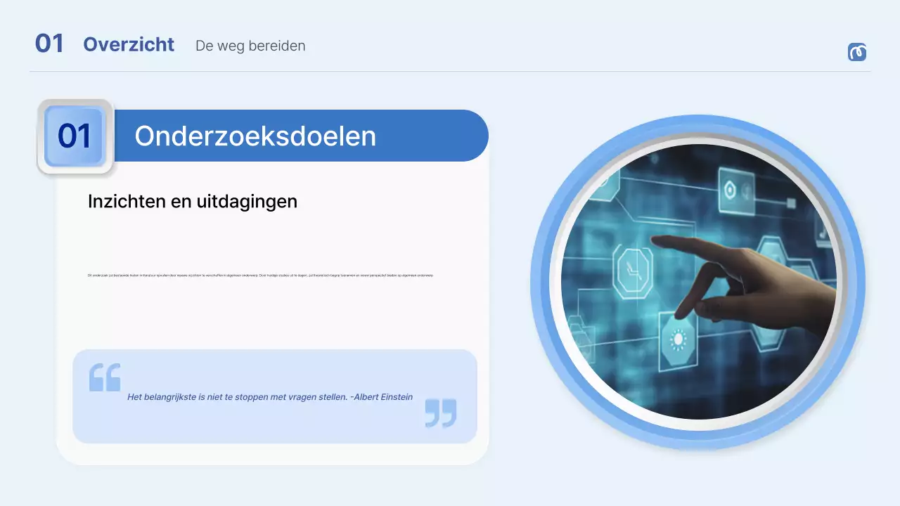 blauw professionele scriptie verdediging aankondiging