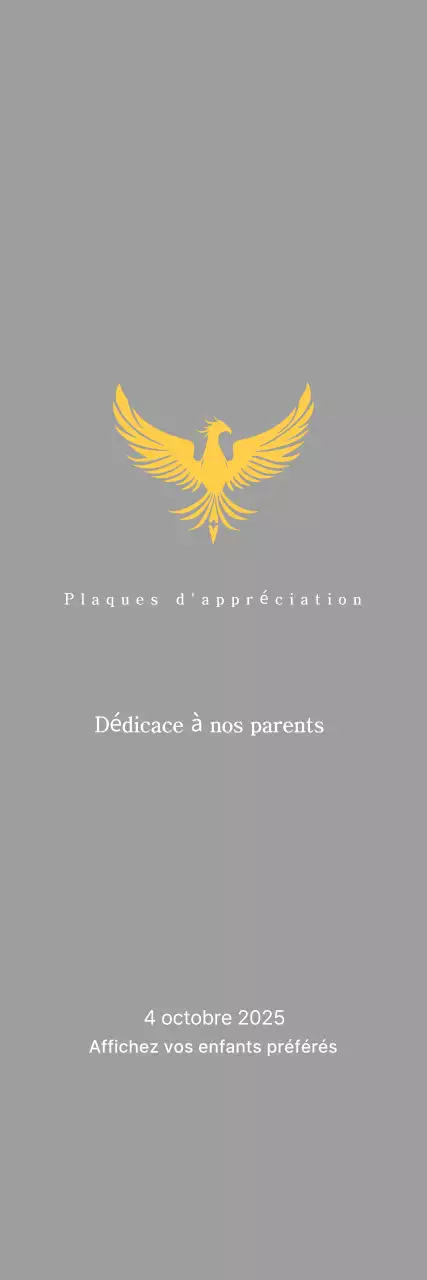 Trophée classique de tournoi de golf avec décoration phénix colorée