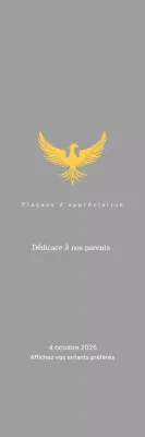 Trophée classique de tournoi de golf avec décoration phénix colorée