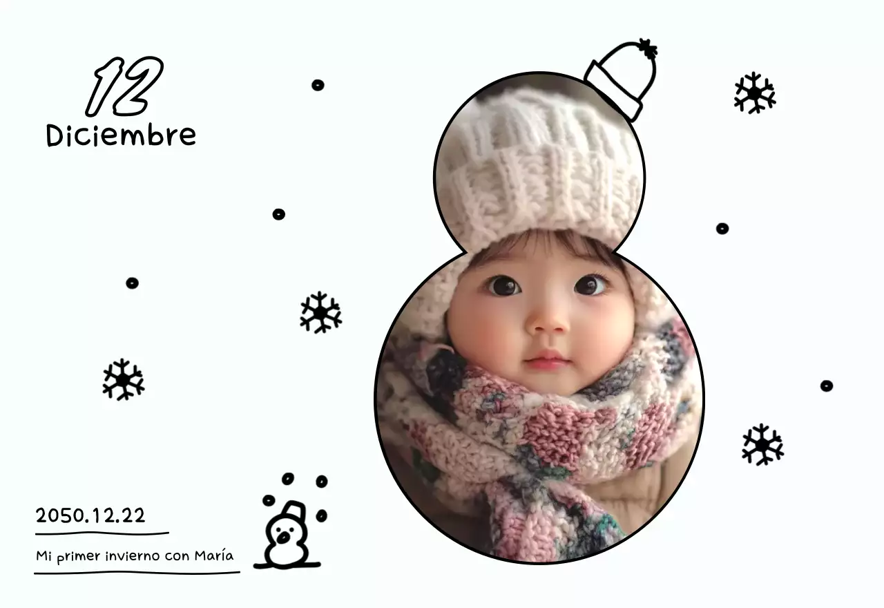 Calendario amarillo de Año Nuevo