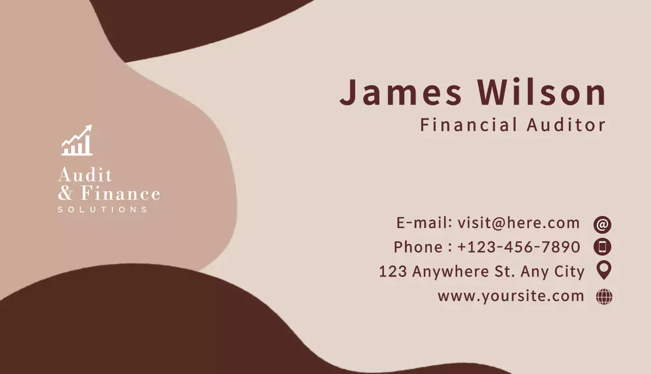 Brown Minimal Business Card