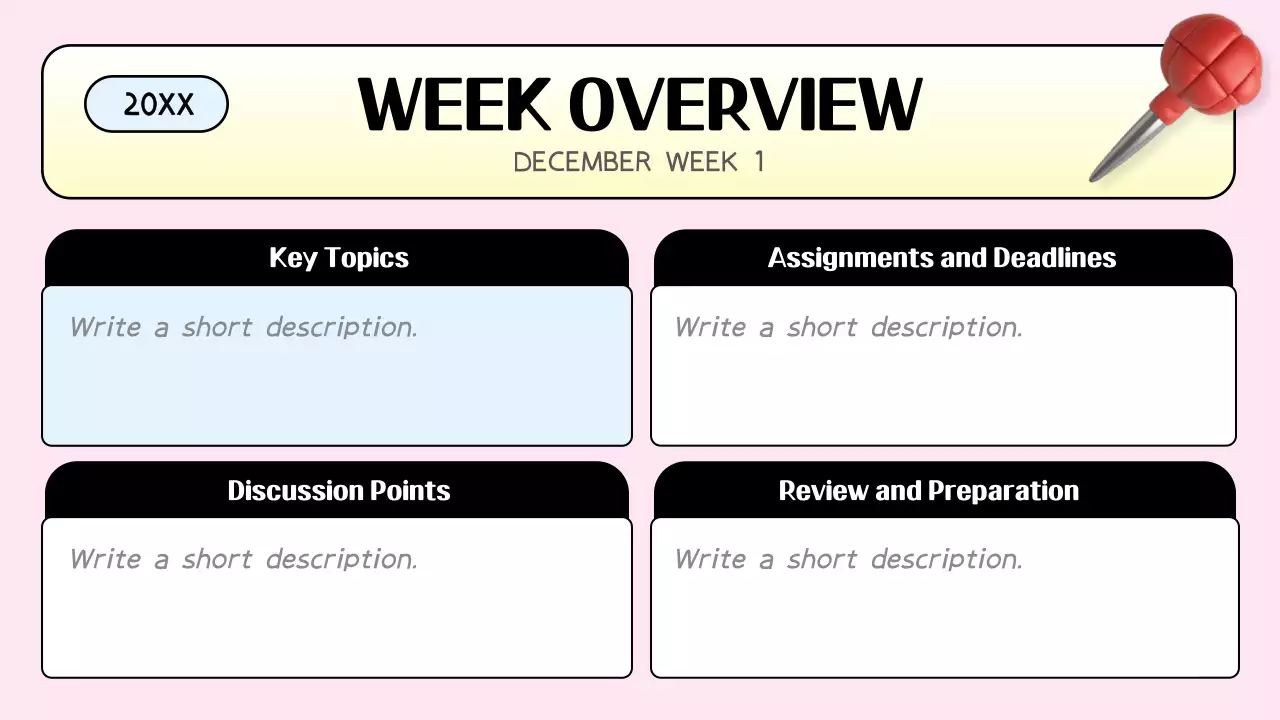 Pink Playful Class Agenda Planner Presentation