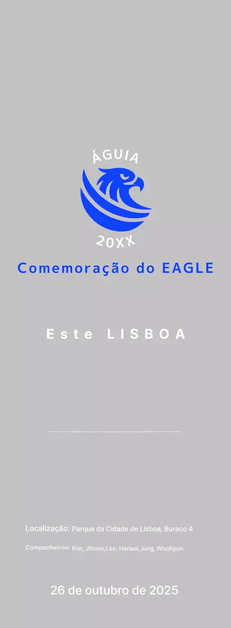 Comemorativo de Golfe Básico Azul