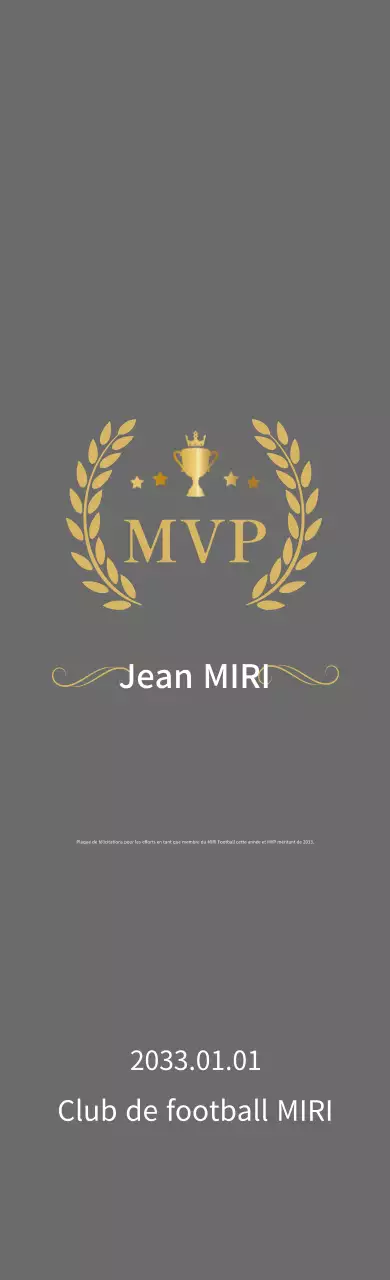 Plaque de football classique