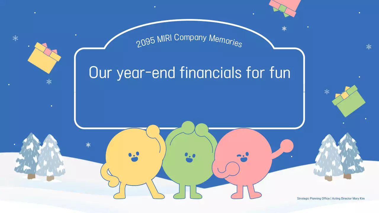 Blue Playful Financial Report Presentation