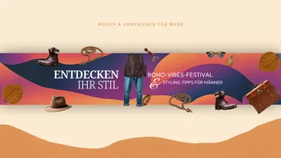 orangefarbener Boho-Modeführer