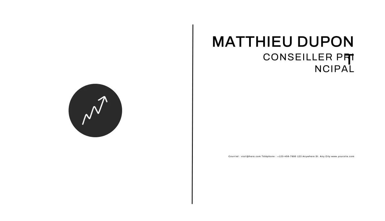 carte de visite minimaliste noire