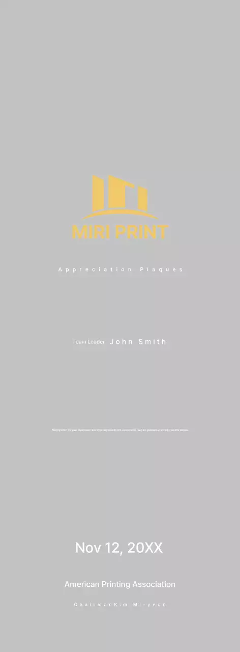 Placa de apreciação Gold Neat