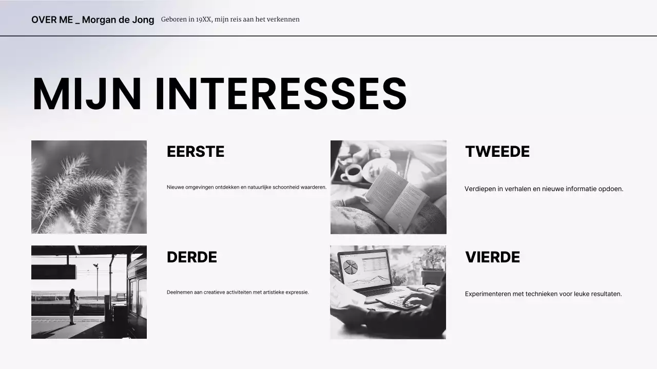 grijs wit modern presentatie portfolio