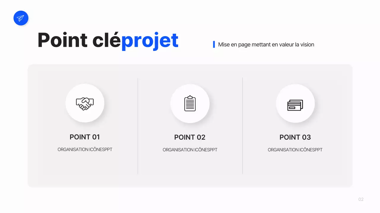 Un plan d'affaires simple en blanc et bleu