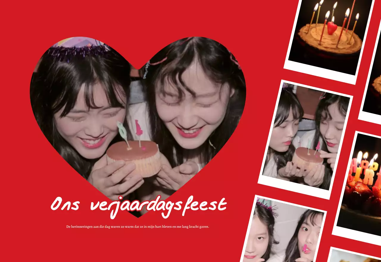 Vintage fotokalender met fotolijstjes