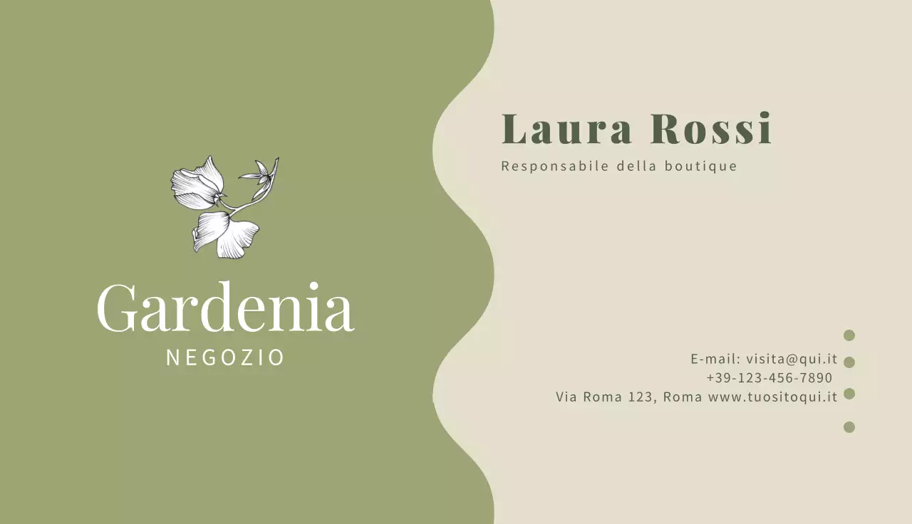 biglietto boutique elegante salvia