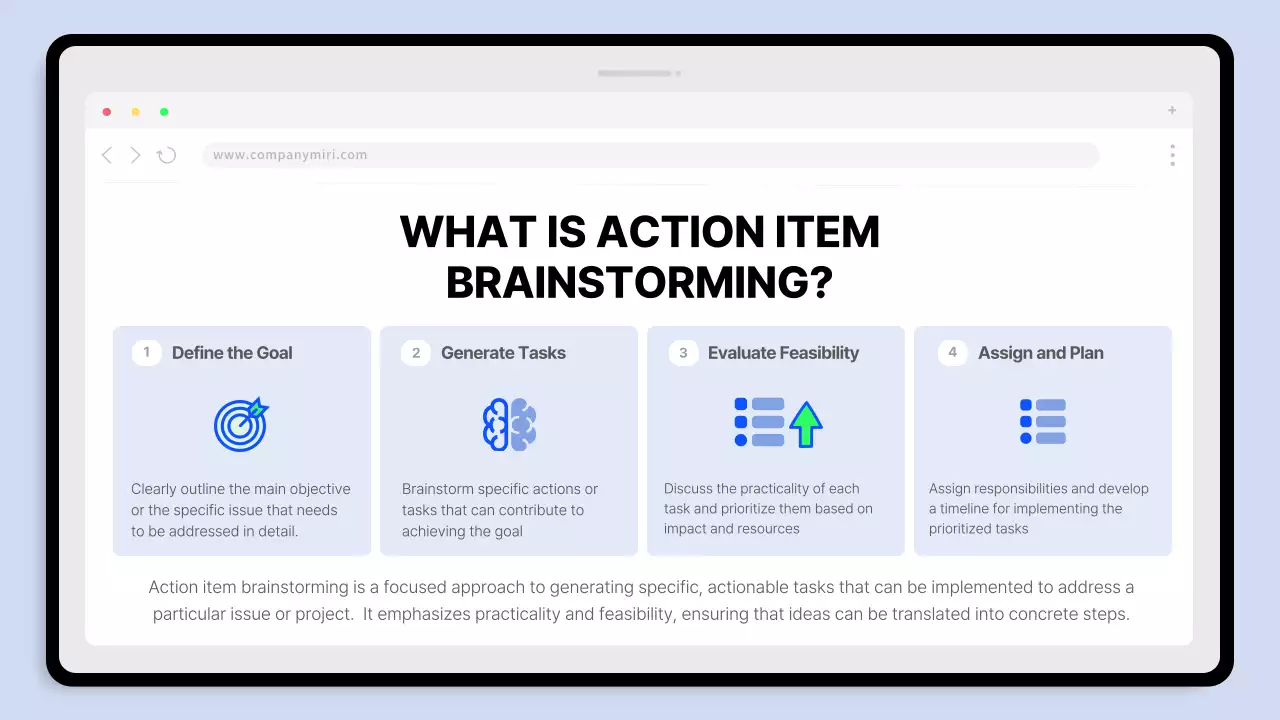 블루 모던 브레인스토밍 가이드 프레젠테이션