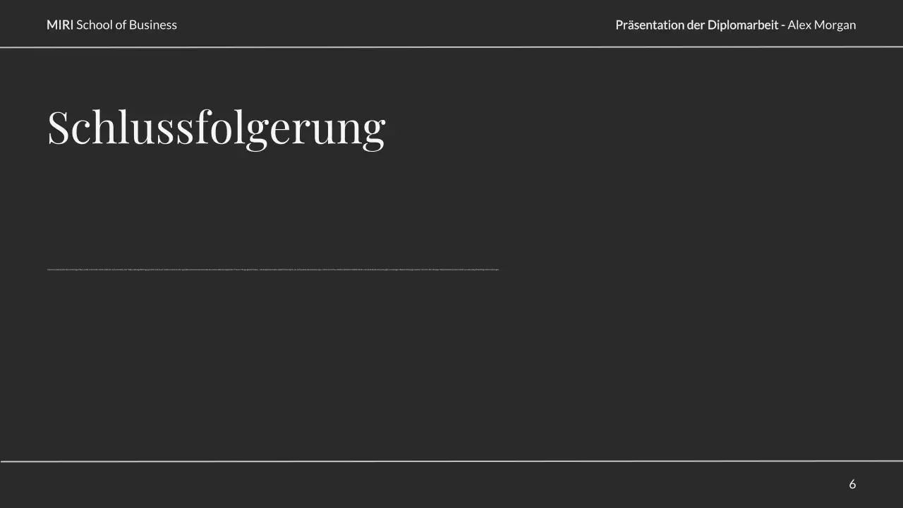 neutrale elegante Thesenpräsentation