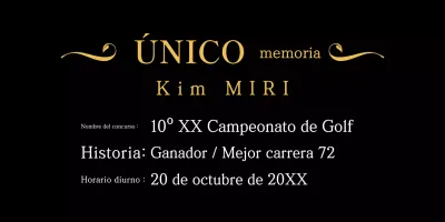 Placa Gold Classic Golf