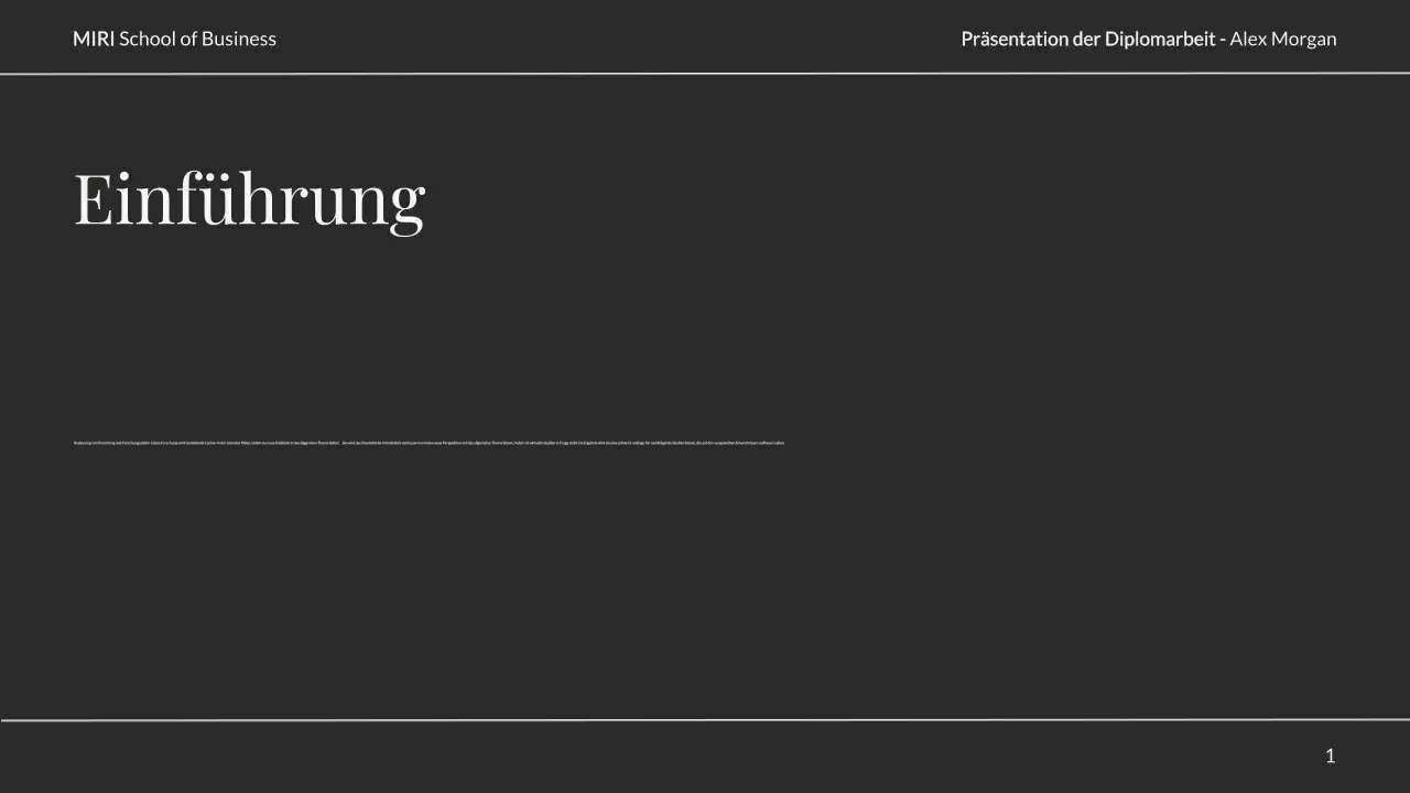 neutrale elegante Thesenpräsentation