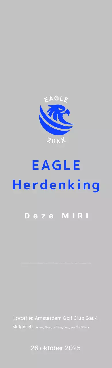 Blue Basic Golf Herinnering