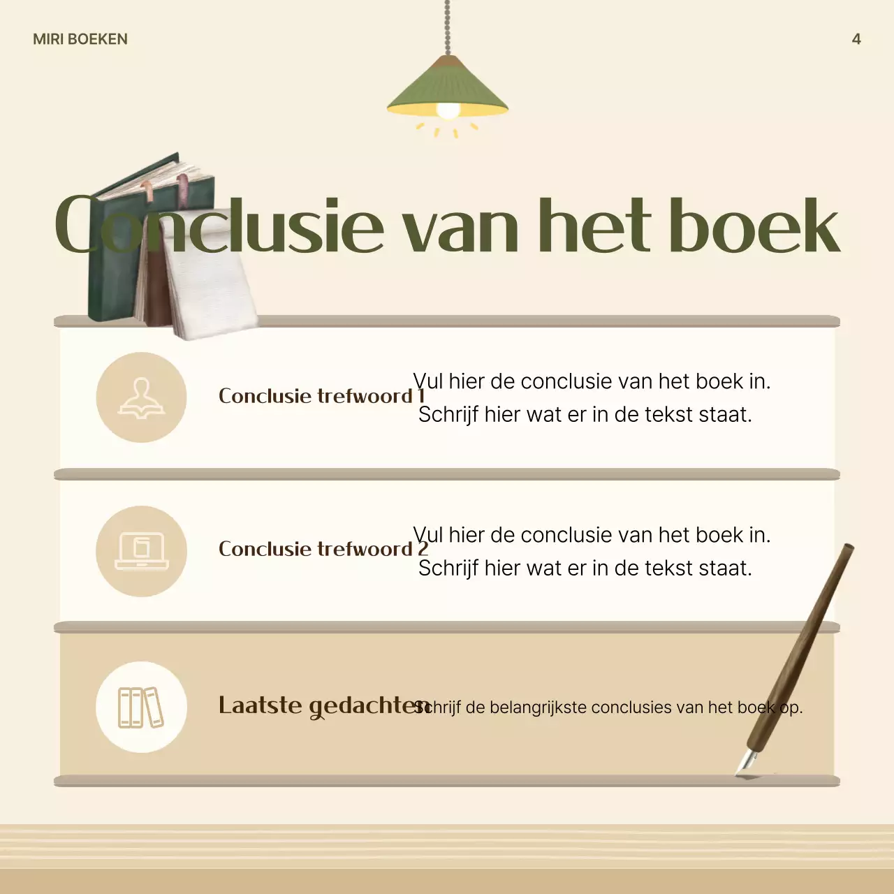 Een schoon boek samenvatting post in kaki en beige